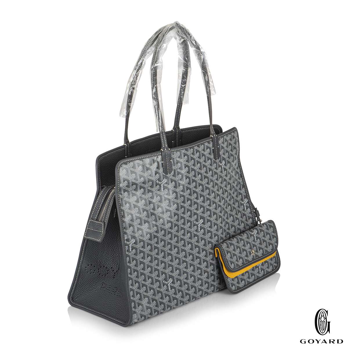 Goyard Grey Goyardine Canvas Sac Hardy PM Tote Bag